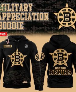 Boston Bruins ” Military Night ” Special Hoodie 2025
