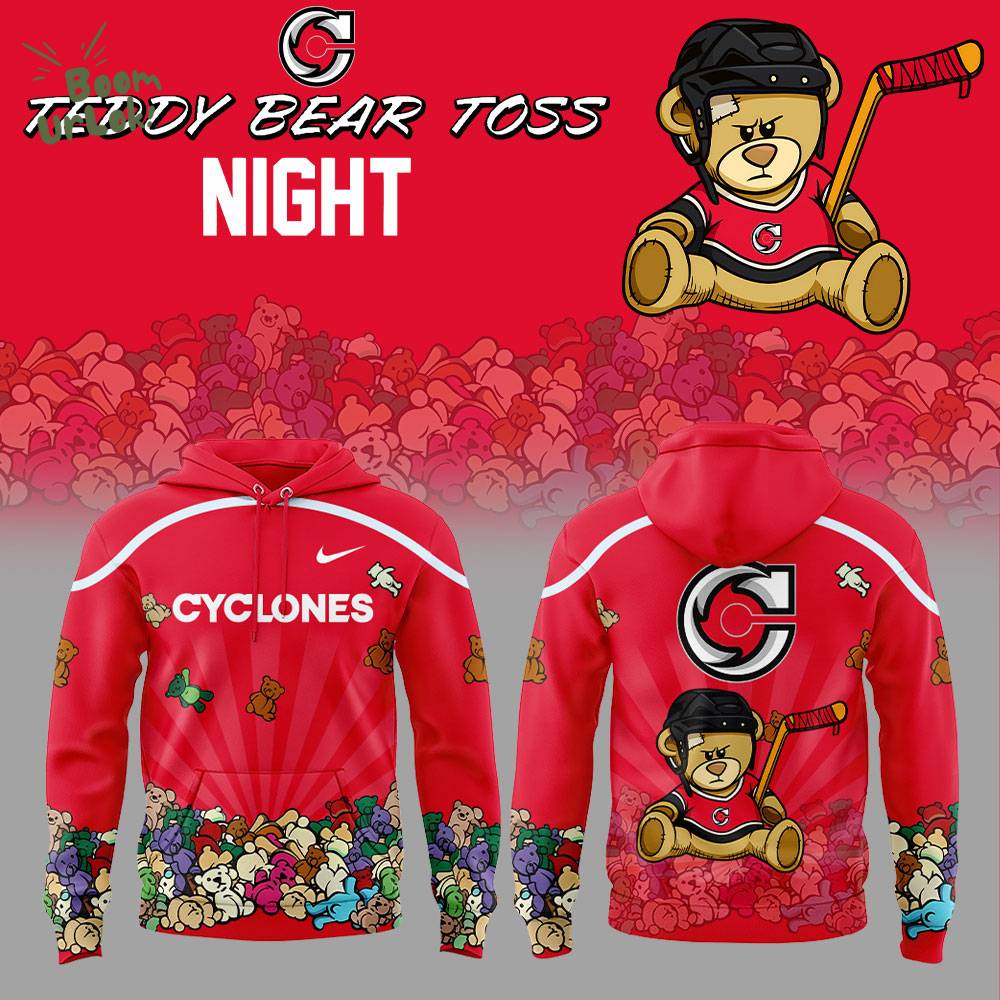 C Cyclones Teddy Bear Toss Night 2025 Combo Hoodie C Cyclones Teddy Bear Toss Night 2025 Combo Hoodie