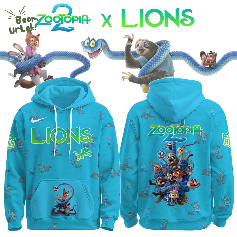 DET Lions x Zootopia2 Special Edition Hoodie DET Lions x Zootopia2 Special Edition Hoodie