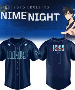 Dallas Mavericks Anime Night Solo Leveling Baseball Jersey.