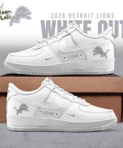 Detroit Lions White Out Limited Edition AF1 Sneakers