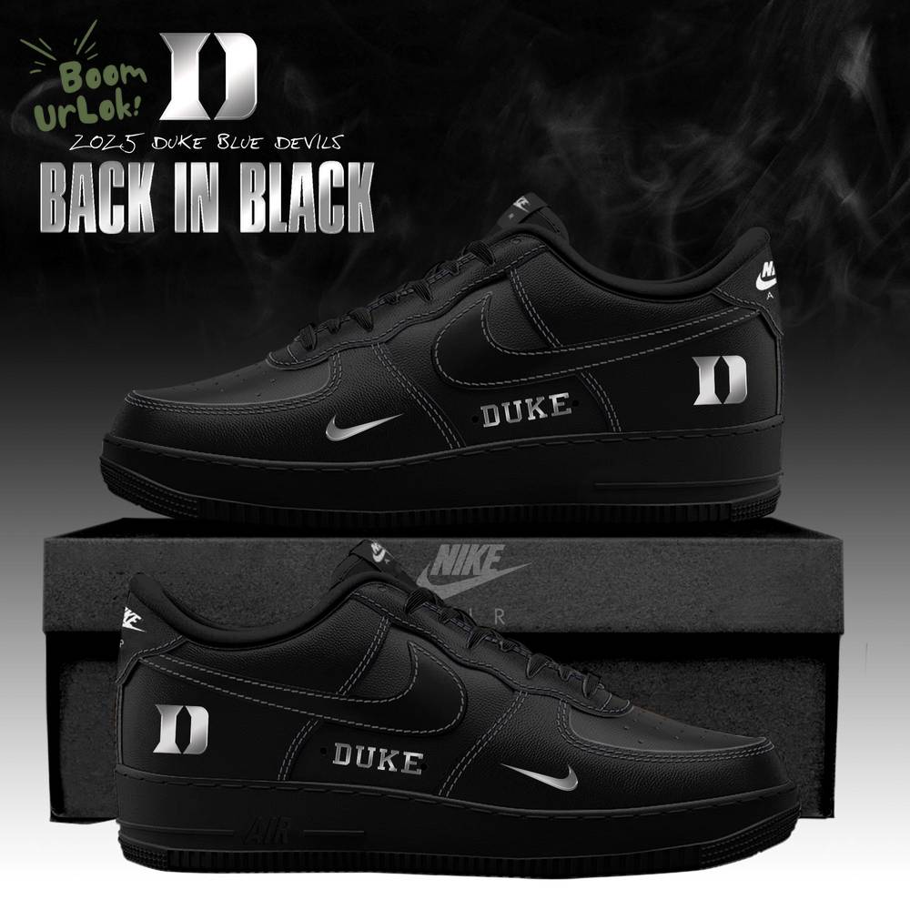 Duke Blue Devils ‘Back in Black’ 2025 Special Edition AF1 Sneakers Duke Blue Devils ‘Back in Black’ 2025 Special Edition AF1 Sneakers