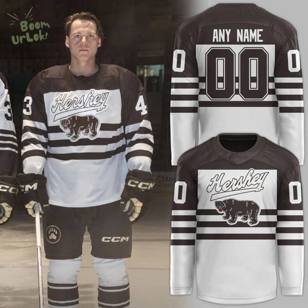 Hershey Bears "Skating Bear" New 2025 Hockey Jersey Hershey Bears "Skating Bear" New 2025 Hockey Jersey