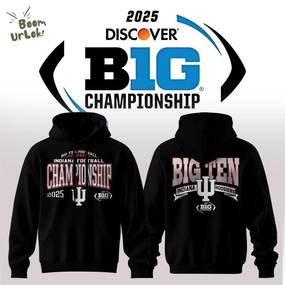 ๐ฅ Indiana Hoosiers โ 2025 Big Ten Champions Hoodie ๐ฅ ๐ฅ Indiana Hoosiers โ 2025 Big Ten Champions Hoodie ๐ฅ