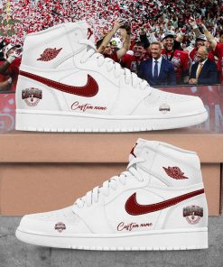 Indiana Hoosiers 2025 Big Ten Football Champions Custom Name White Shoes JD