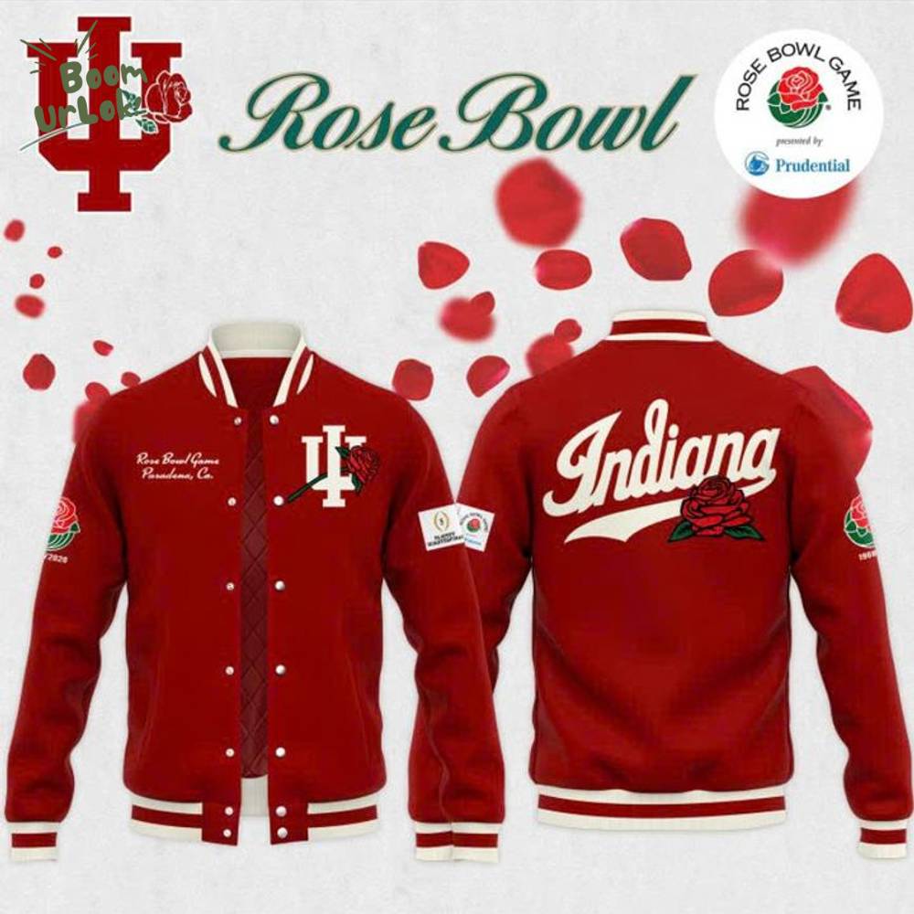 Indiana Hoosiers football helmet 2026 Rose Bowlv BASEBALL JACKET Indiana Hoosiers football helmet 2026 Rose Bowlv BASEBALL JACKET