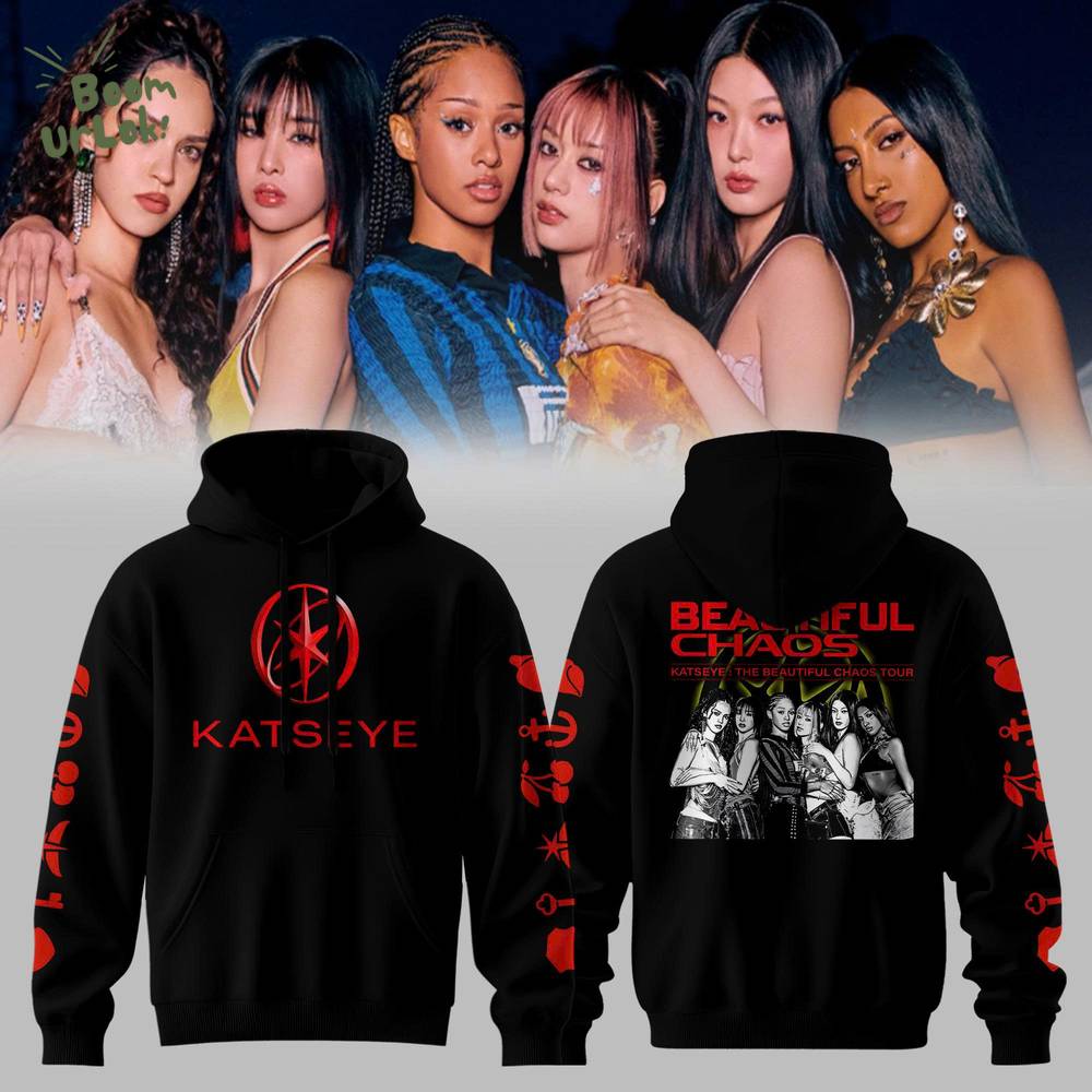 KATSEYE “Beautiful Chaos” Tour Black Hoodie KATSEYE “Beautiful Chaos” Tour Black Hoodie