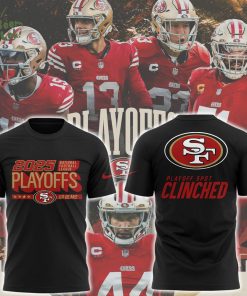 Limited Edition 2025 49ers Playoffs Clinched T-Shirt