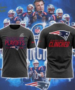 Limited Edition 2025 Patriots Playoffs Clinched Tshirt