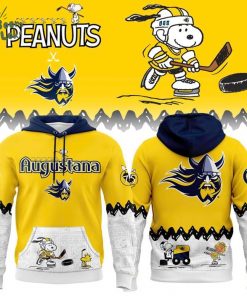 Limited Edition Augustana Vikings ” Peanuts Night ” Snoopy Hoodie