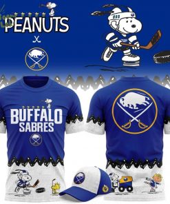 Limited Edition Buffalo Sabres ” Peanuts Night ” Snoopy T-shirt