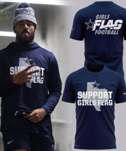 Limited Edition Dallas Cowboys Support Girls Flag tee 2025