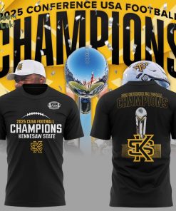 Limited Edition K.State 2025 CUSA Football Champs Black Shirt