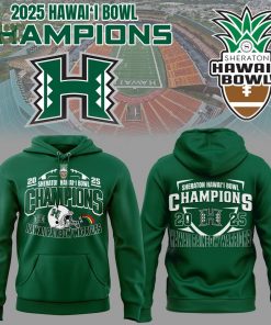 Limited Edition Sheraton Hawai’i Bowl Champions Green Hoodie