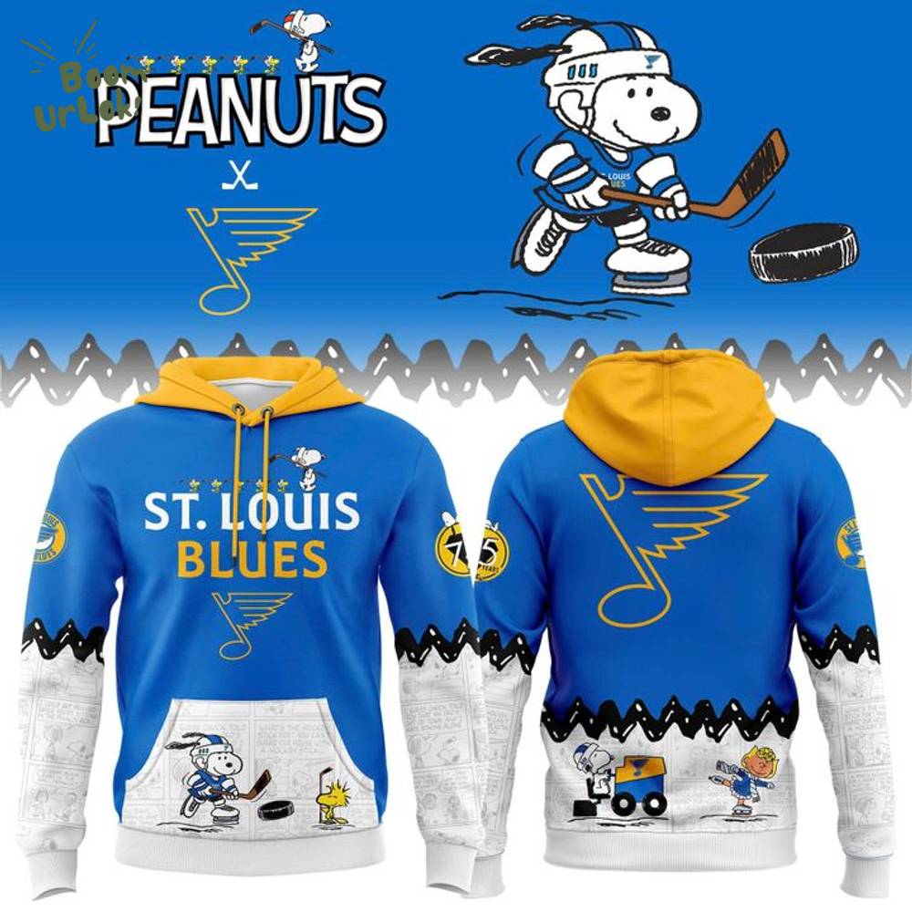 Limited Edition St. Louis Blues '' Peanuts Night '' Snoopy Hoodie Limited Edition St. Louis Blues '' Peanuts Night '' Snoopy Hoodie