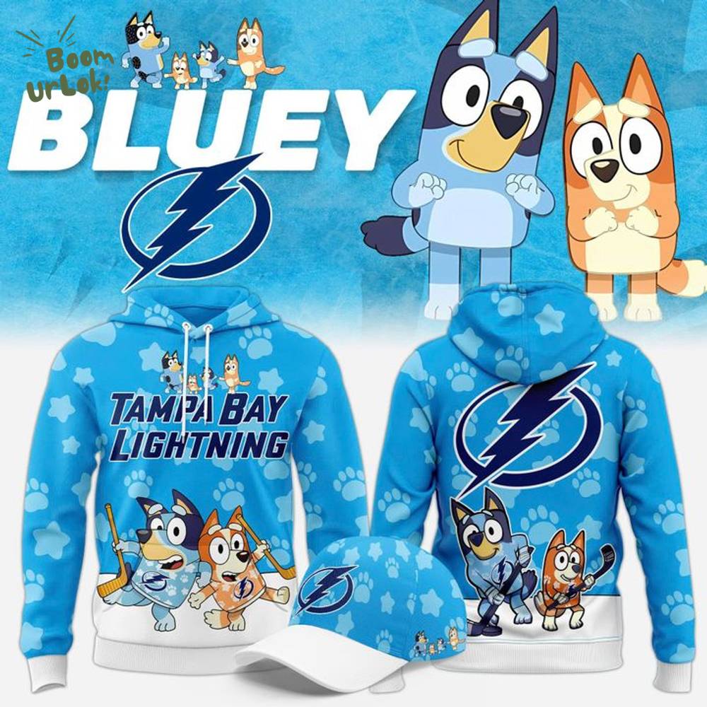 Limited Edition Tampa Bay Lightning x Bluey 2025 Hooodie Limited Edition Tampa Bay Lightning x Bluey 2025 Hooodie