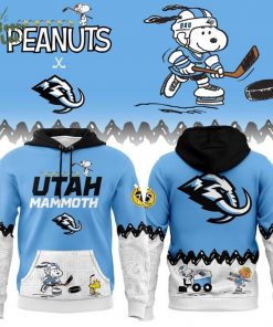 Limited Edition Utah Mammoth ” Peanuts Night ” Snoopy Hoodie