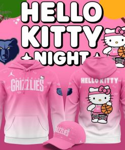 Limited edition Hoodie Memphis Grizzlies x Hello Kitty for fans!