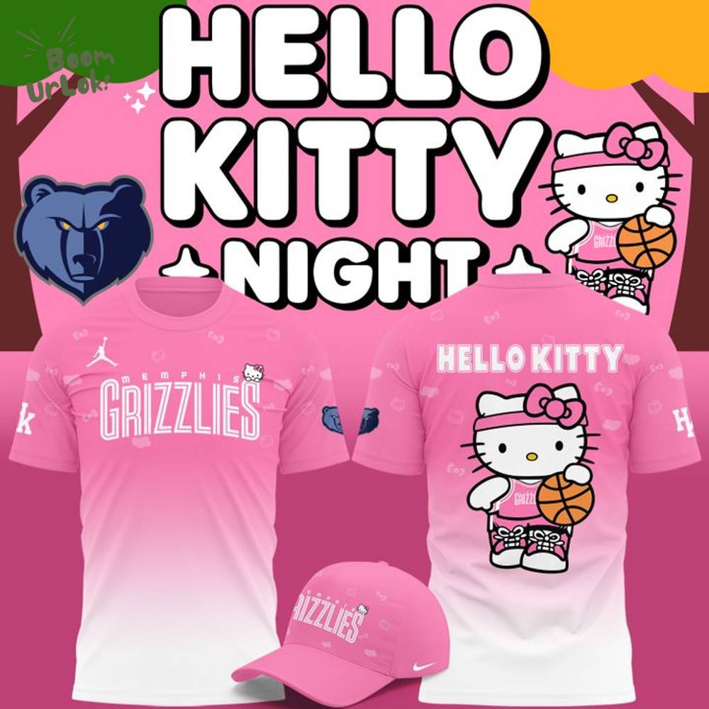 Limited edition T-Shirt Memphis Grizzlies x Hello Kitty for fans Limited edition T-Shirt Memphis Grizzlies x Hello Kitty for fans