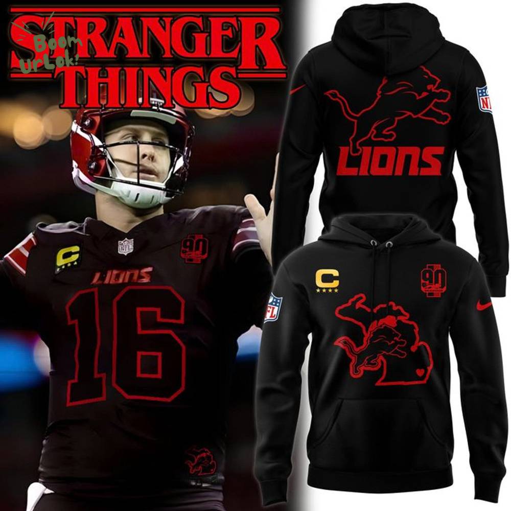 Lions "Stranger Things Edition" Limited Hoodie - Goff 16 Lions "Stranger Things Edition" Limited Hoodie - Goff 16