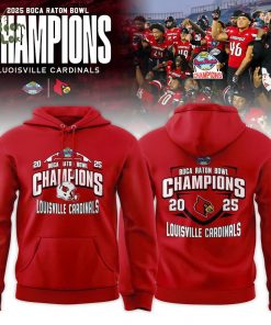 Louisville Cardinals 2025 Boca Raton Bowl Champions Hoodie