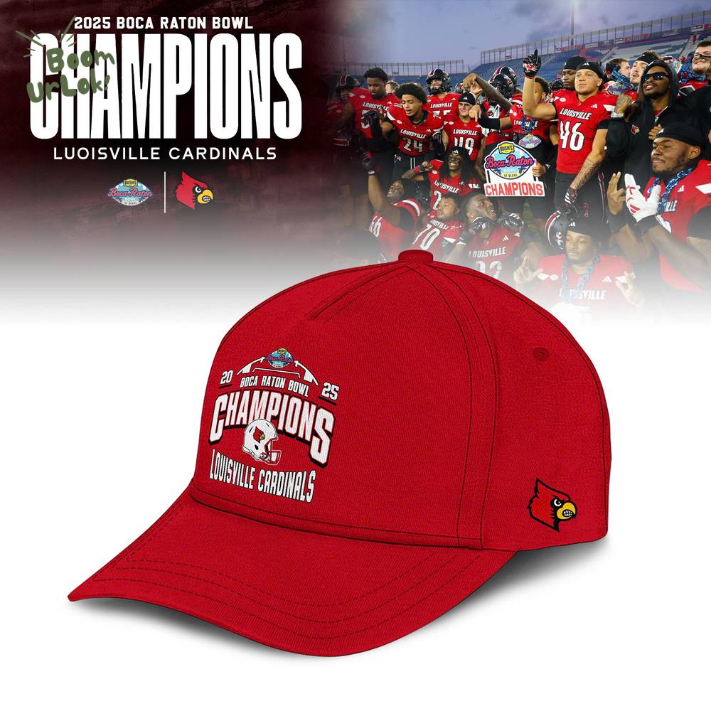Louisville Cardinals 2025 Boca Raton Bowl Champions Hoodie Louisville Cardinals 2025 Boca Raton Bowl Champions Hoodie