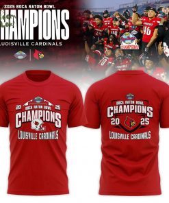 Louisville Cardinals 2025 Boca Raton Bowl Champions T-shirt