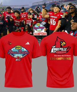 Louisville Football – WE ARE CHAMPIONS 2025 Red Tshirt
