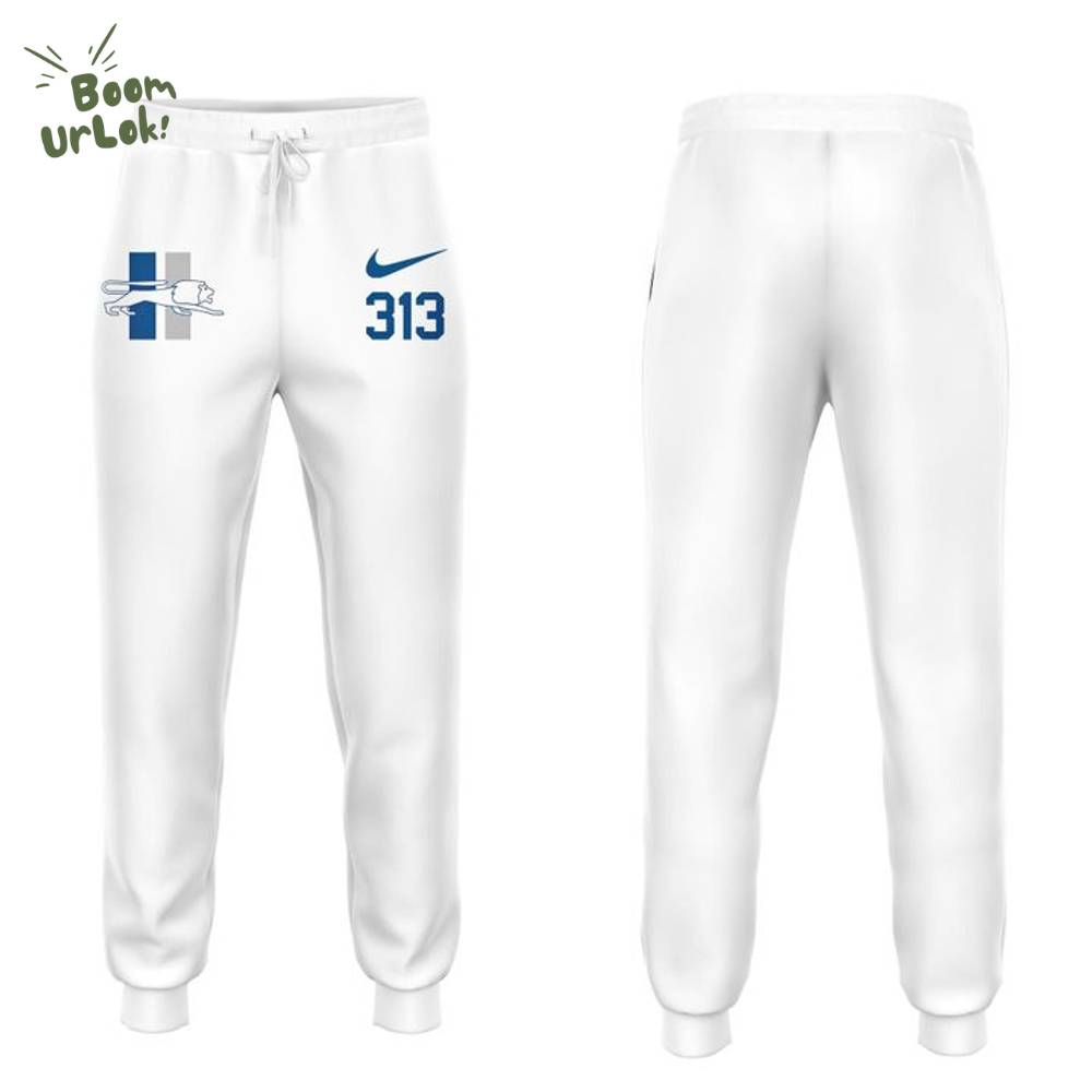 Men's Nike White "Detroit Lions 313 Grit" Hoodie Men's Nike White "Detroit Lions 313 Grit" Hoodie
