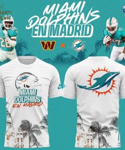 Miami Dolphins 2025 NFL Madrid game “Dolphins En Madrid” T-shirt – White