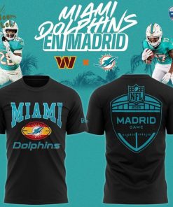 Miami Dolphins 2025 NFL Madrid game T-shirt – Black