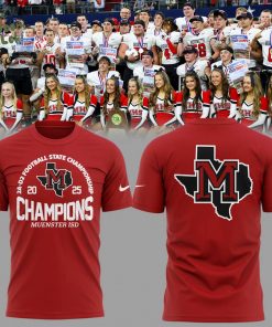 Muenster Champions🏆𝟐𝐀-𝐃𝟐 𝐅𝐨𝐨𝐭𝐛𝐚𝐥𝐥 𝐂𝐡𝐚𝐦𝐩𝐢𝐨𝐧𝐬𝐡𝐢𝐩 2025 T-Shirt Combo Red T-shirt
