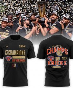 NY Knicks Emirates NBA Cup 2025 Champions Black Shirt