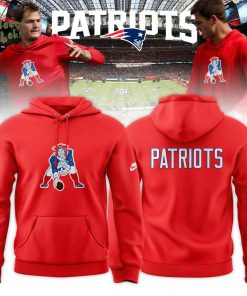 New England Patriots Classic Logo Hoodie – Red