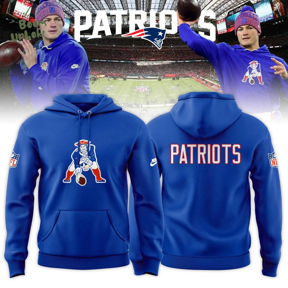 New England Patriots Classic Logo Hoodie – Royal New England Patriots Classic Logo Hoodie – Royal