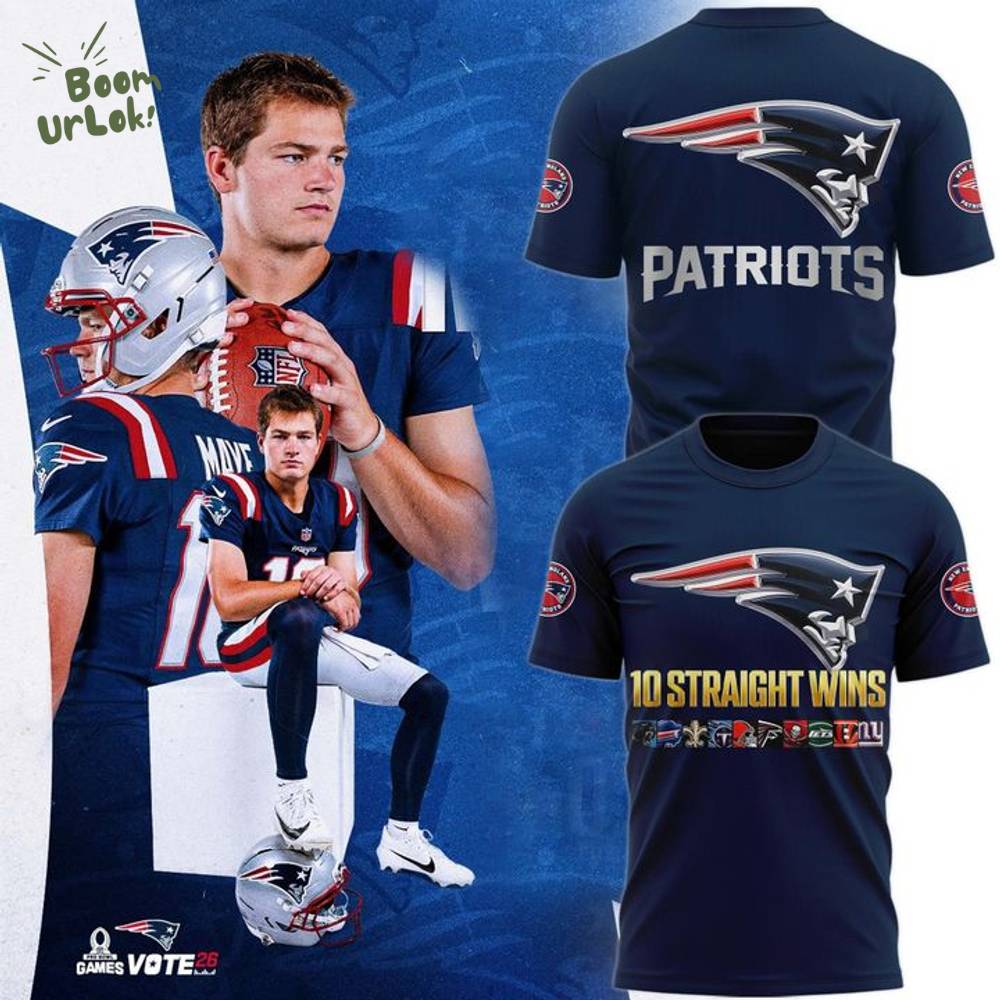 New England Patriots TEN wins in a row for the Pats T-shirt New England Patriots TEN wins in a row for the Pats T-shirt