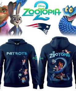 New England Patriots Zootopia 2 Hopp And Wilde 2025 Christmas-3D Unisex Hoodie
