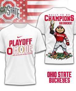 Ohio State Buckeyes | Premium NCAA Built to Be Champions 3D T-Shirt