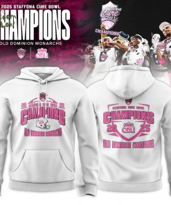 Old Dominion Monarchs 2025 Cure Bowl Champions Hoodie