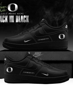 Oregon Ducks Back In Black 2025 Custom AF1 Sneaker
