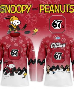 Ottawa 67’s Snoopy and Peanuts Combo Hockey Jersey