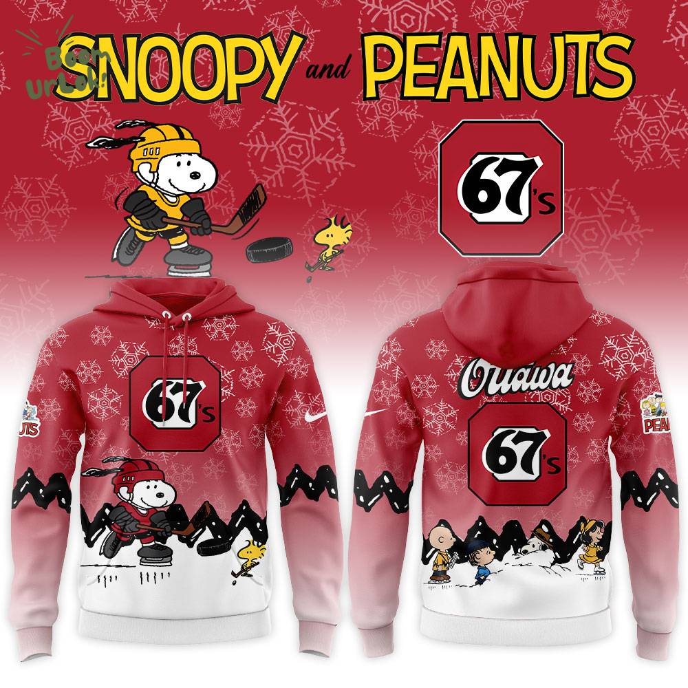 Ottawa 67’s Snoopy and Peanuts Combo Hoodie Ottawa 67’s Snoopy and Peanuts Combo Hoodie