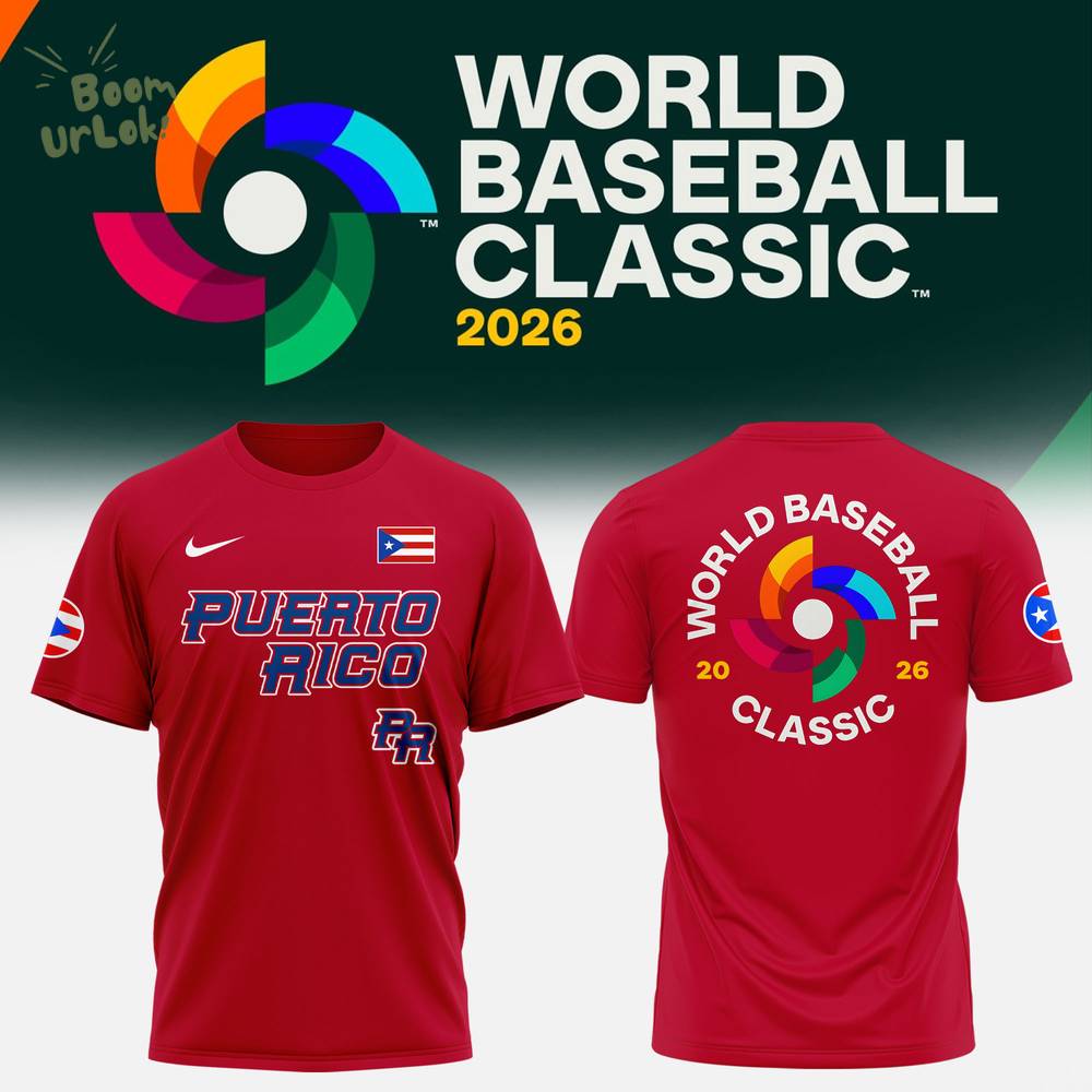 Puerto Rico Baseball 2026 World Baseball Red Tshirt Puerto Rico Baseball 2026 World Baseball Red Tshirt