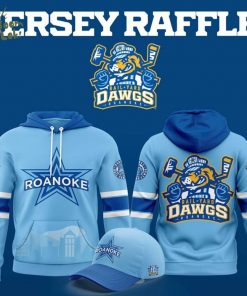 Roanoke Rail Yard Dawgs 2025 Light Blue Hoodie