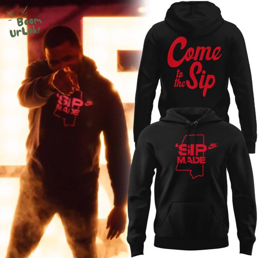 Special 2025 Ole Miss "Sip Made" Black Hoodie Special 2025 Ole Miss "Sip Made" Black Hoodie