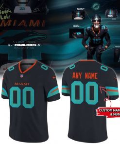 Special Edition Miami Dolphins 2025 Rivalries Custom Name Football Jersey