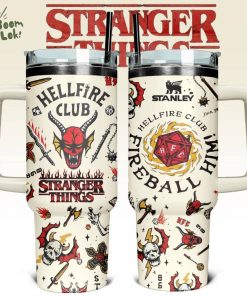 Stranger Things Custom Stanley Quencher 40oz Stainless Steel Tumbler With Handle