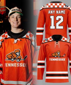 Tennessee Ice Hockey Chuck-A-Puck Uniform V2 Hockey Jersey Custom Name, Number
