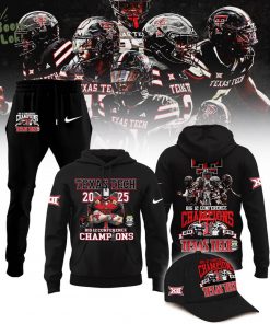 Texas Tech Red Raiders 2025 CHAMPIONS Big12 Football Combo Hoodie