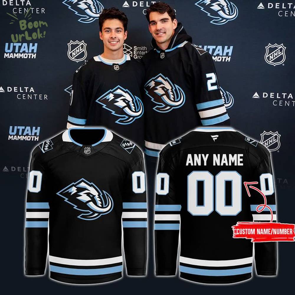 Utah Mammoth 2025 New Edition Black Hockey Jersey Utah Mammoth 2025 New Edition Black Hockey Jersey